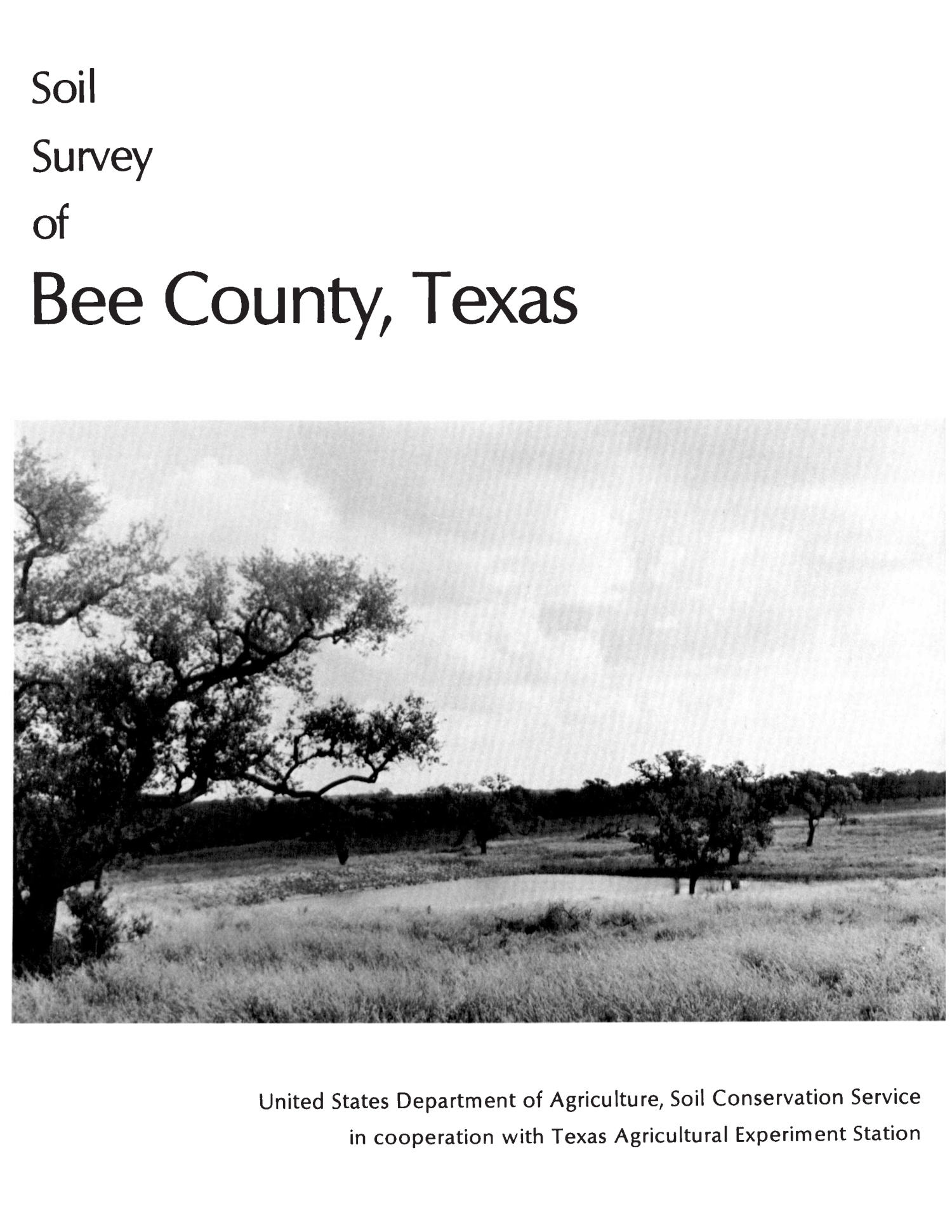 Soil Survey of Bee County, Texas
                                                
                                                    Front Cover
                                                