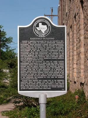 Primary view of object titled 'Historic Plaque, Hartfield Building'.