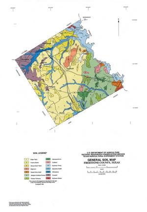 Primary view of object titled 'General Soil Map, Freestone County, Texas'.
