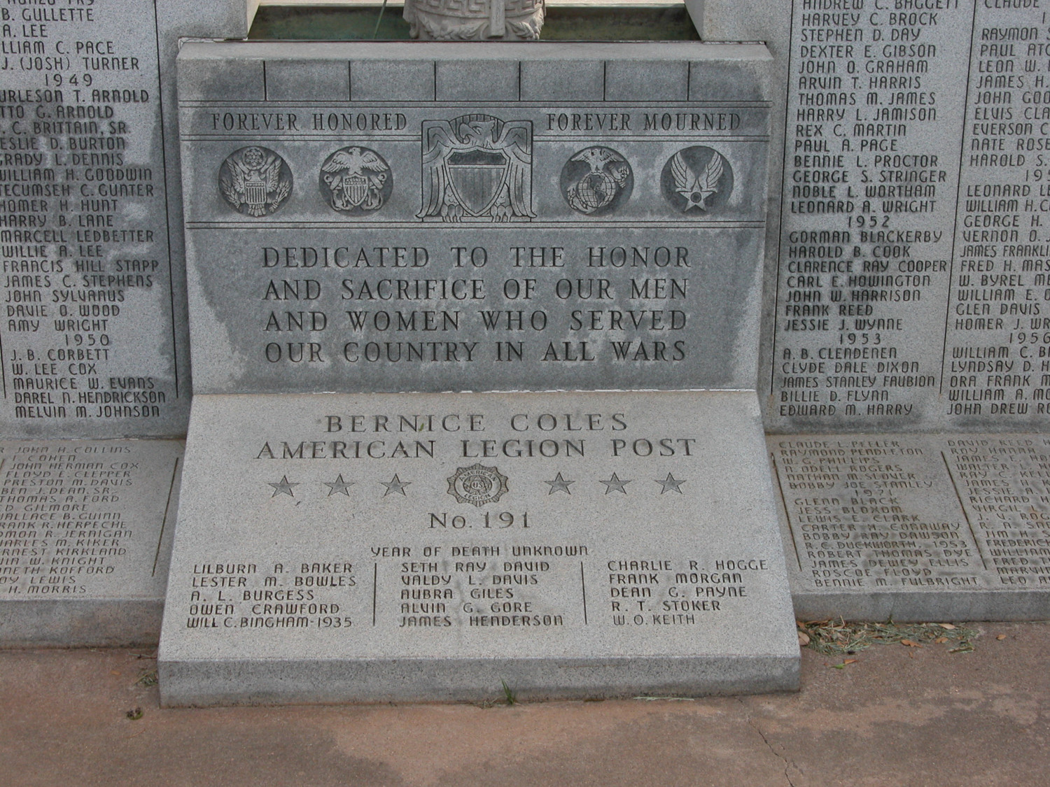 Veterans Memorial, Stephens County
                                                
                                                    [Sequence #]: 1 of 1
                                                