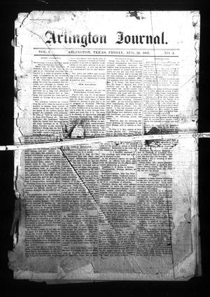 Primary view of object titled 'Arlington Journal. (Arlington, Tex.), Vol. 1, No. 4, Ed. 1 Friday, August 20, 1897'.