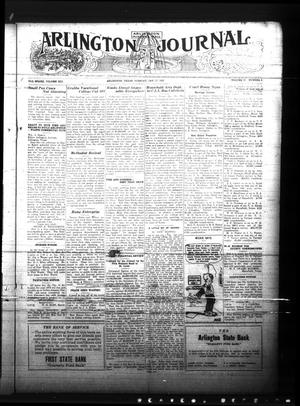 Primary view of object titled 'Arlington Journal (Arlington, Tex.), Vol. 25, No. 8, Ed. 1 Tuesday, January 27, 1920'.