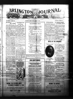 Primary view of object titled 'Arlington Journal (Arlington, Tex.), Vol. 25, No. 18, Ed. 1 Friday, March 5, 1920'.
