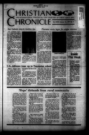 Primary view of object titled 'Christian Chronicle (Austin, Tex.), Vol. 28, No. 3, Ed. 1 Monday, January 18, 1971'.