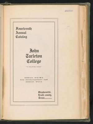 Primary view of object titled 'Catalog of John Tarleton Agricultural College, 1912-1913'.