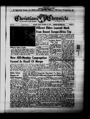 Primary view of object titled 'Christian Chronicle (Abilene, Tex.), Vol. 20, No. 2, Ed. 1 Friday, October 12, 1962'.