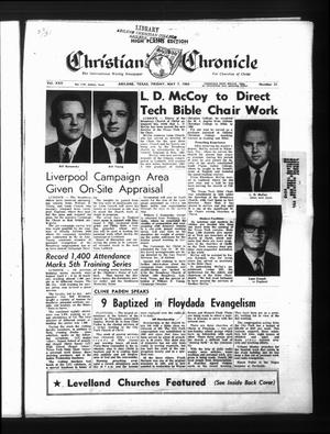 Primary view of object titled 'Christian Chronicle (Abilene, Tex.), Vol. 22, No. 31, Ed. 1 Friday, May 7, 1965'.