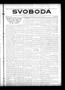 Newspaper: Svoboda (La Grange, Tex.), Vol. 33, No. 26, Ed. 1 Thursday, June 27, …