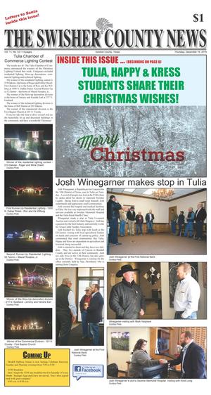 Primary view of object titled 'The Swisher County News (Tulia, Tex.), Vol. 11, No. 52, Ed. 1 Thursday, December 19, 2019'.