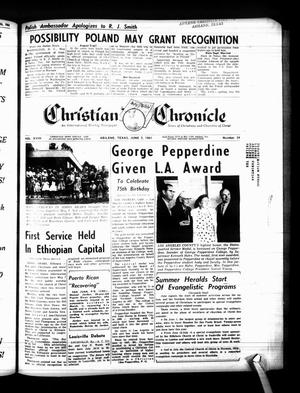 Primary view of object titled 'Christian Chronicle (Abilene, Tex.), Vol. 18, No. 34, Ed. 1 Friday, June 2, 1961'.