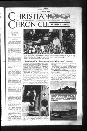 Primary view of object titled 'Christian Chronicle (Austin, Tex.), Vol. 27, No. 21, Ed. 1 Monday, May 25, 1970'.
