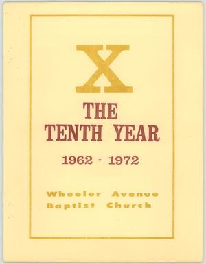 Primary view of [Wheeler Avenue Baptist Church Anniversary: 1972]