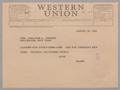 Letter: [Telegram from D. W. Kempner to Mary Jean Kempner, August 18, 1953]