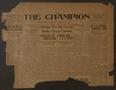 Newspaper: The Champion (Center, Tex.), Vol. 43, No. 2, Ed. 1 Wednesday, January…