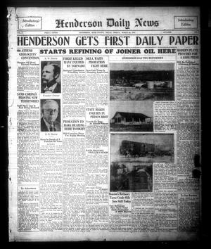 Primary view of object titled 'Henderson Daily News (Henderson, Tex.),, Vol. 1, No. 1, Ed. 1 Friday, March 20, 1931'.
