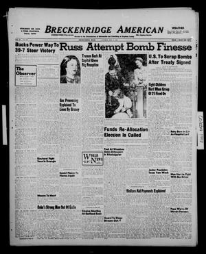 Primary view of object titled 'Breckenridge American (Breckenridge, Tex.), Vol. 28, No. 214, Ed. 1 Sunday, October 3, 1948'.