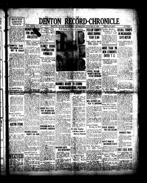 Primary view of object titled 'Denton Record-Chronicle (Denton, Tex.), Vol. 27, No. 123, Ed. 1 Wednesday, January 4, 1928'.