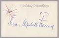 Letter: [Holiday Card from Mrs. Elizabeth Henry]