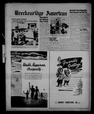 Primary view of object titled 'Breckenridge American (Breckenridge, Tex.), Vol. 34, No. 260, Ed. 3 Saturday, December 25, 1954'.