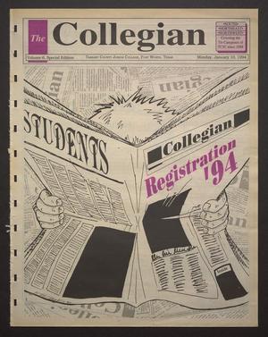 Primary view of object titled 'The Collegian (Hurst, Tex.), Vol. 6, Ed. 1 Monday, January 10, 1994'.