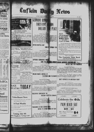 Primary view of object titled 'Lufkin Daily News (Lufkin, Tex.), Vol. 3, No. 204, Ed. 1 Monday, July 1, 1918'.