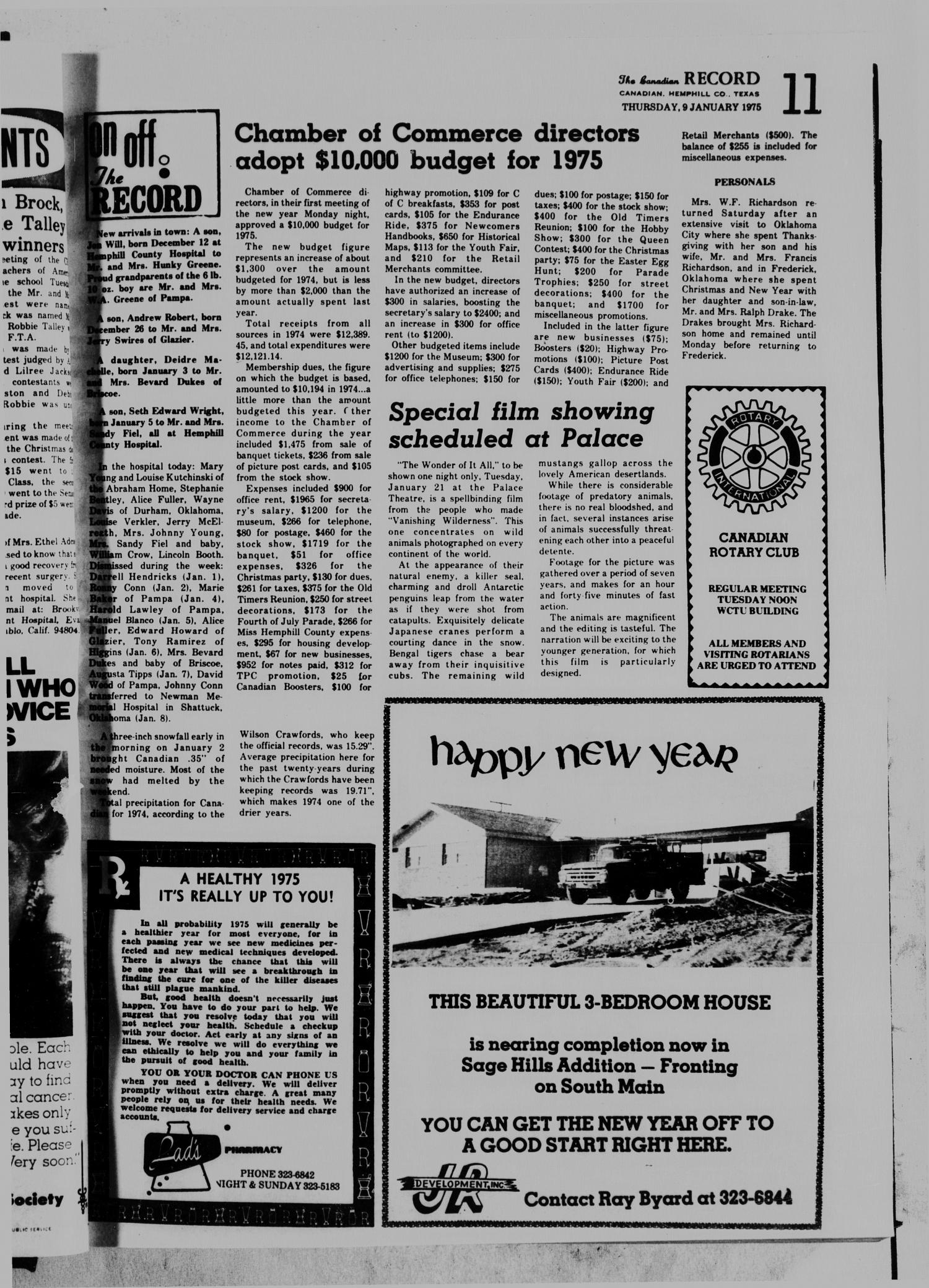 The Canadian Record (Canadian, Tex.), Vol. 86, No. 2, Ed. 1 Thursday, January 9, 1975
                                                
                                                    [Sequence #]: 10 of 20
                                                