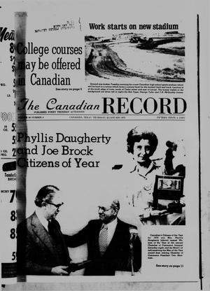 Primary view of object titled 'The Canadian Record (Canadian, Tex.), Vol. 86, No. 4, Ed. 1 Thursday, January 23, 1975'.