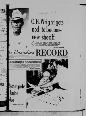 Primary view of object titled 'The Canadian Record (Canadian, Tex.), Vol. 86, No. 24, Ed. 1 Thursday, June 12, 1975'.