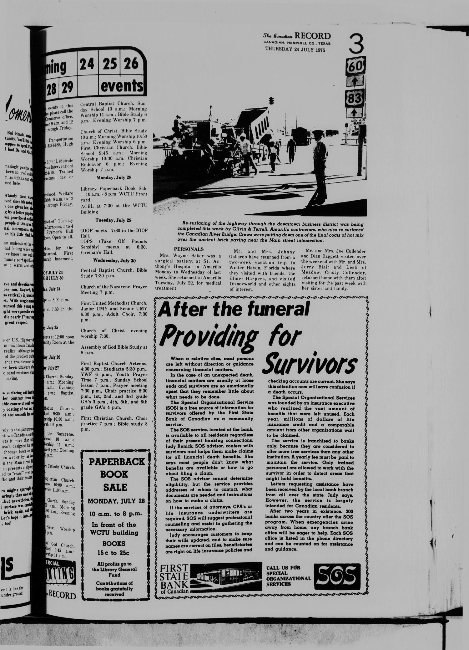 The Canadian Record (Canadian, Tex.), Vol. 86, No. 30, Ed. 1 Thursday, July 24, 1975
                                                
                                                    [Sequence #]: 3 of 18
                                                
