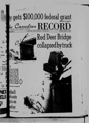 Primary view of object titled 'The Canadian Record (Canadian, Tex.), Vol. 86, No. 32, Ed. 1 Thursday, August 7, 1975'.