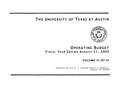 Thumbnail image of item number 3 in: 'University of Texas at Austin Operating Budget: 2020, Volume 3'.