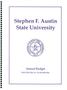 Primary view of Stephen F. Austin State University Operating Budget: 2021