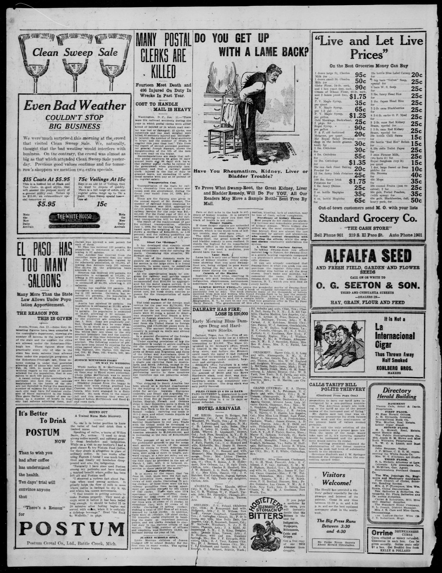 El Paso Herald (El Paso, Tex.), Ed. 1, Tuesday, January 11, 1910
                                                
                                                    [Sequence #]: 2 of 10
                                                