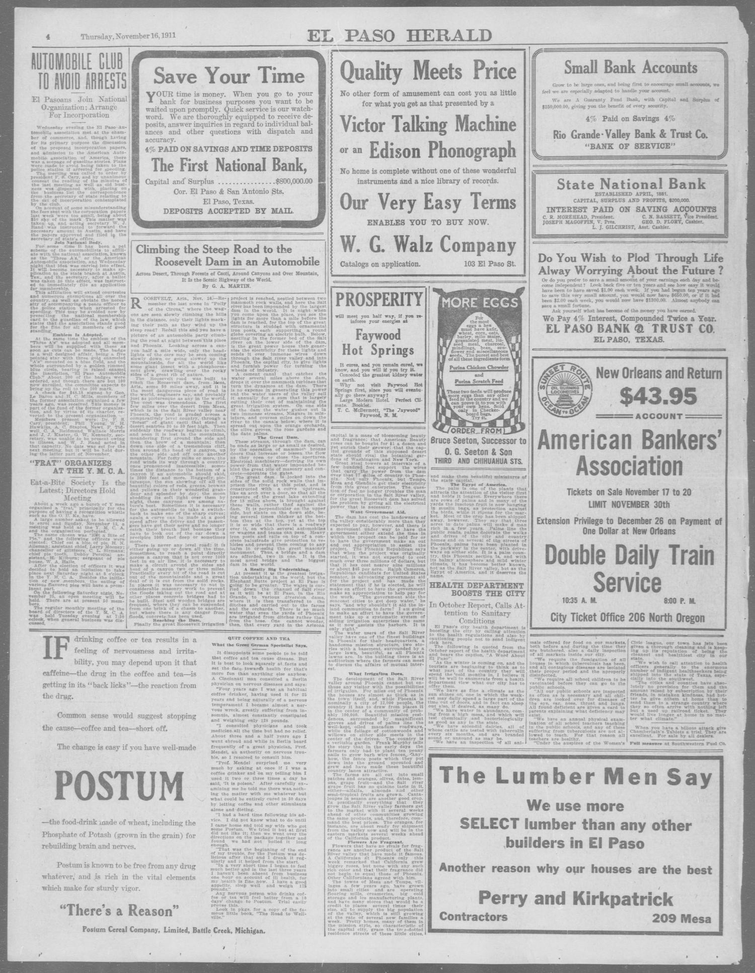 El Paso Herald (El Paso, Tex.), Ed. 1, Thursday, November 16, 1911
                                                
                                                    [Sequence #]: 4 of 12
                                                