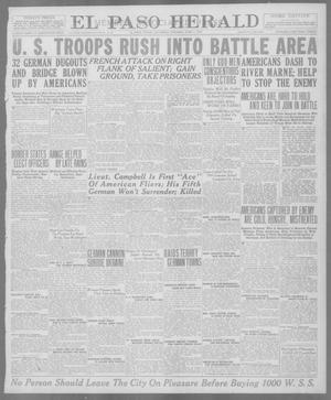 Primary view of object titled 'El Paso Herald (El Paso, Tex.), Ed. 1, Saturday, June 1, 1918'.