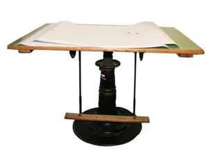 Primary view of object titled 'Drafting table'.
