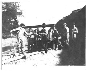 Primary view of object titled '[Ditching Between Pools Below California Dam]'.