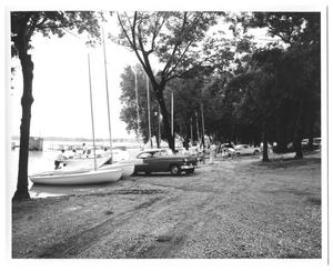 Primary view of object titled '[Boats at Lake]'.