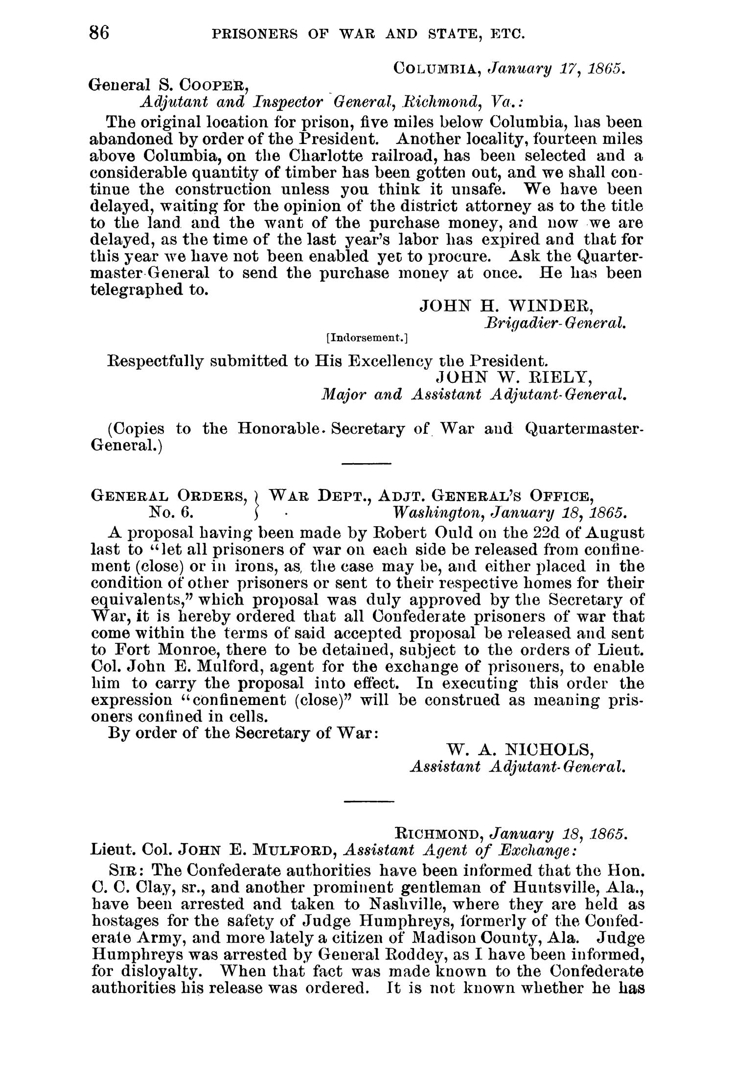 The War of the Rebellion: A Compilation of the Official Records of the Union And Confederate Armies. Series 2, Volume 8.
                                                
                                                    86
                                                