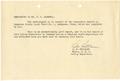 Primary view of [Memorandum from Major L. M. Fellbaum to T. N. Carswell - 1944]