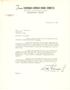 Letter: [Letter from W. H. Francis, Jr. to T. N. Carswell - December 4, 1956]