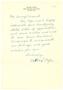 Letter: [Letter from Walter S. Pope to Mr. Tommy Carswell - 1961]
