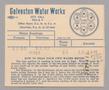 Text: Galveston Water Works Monthly Statement (2504 O 1/2): February 1948
