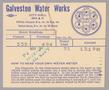 Text: Galveston Water Works Monthly Statement (2524 O 1/2): November 1950