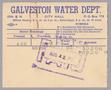 Text: Galveston Water Works Monthly Statement (2524 O 1/2): August 1952