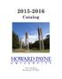 Primary view of Catalog of Howard Payne University, 2015-2016