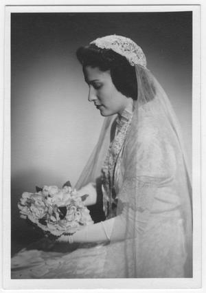 Primary view of object titled 'Laura Harriett Toolen Dameron wedding photo'.