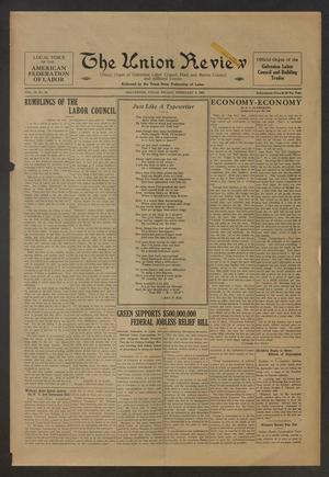 Primary view of object titled 'The Union Review (Galveston, Tex.), Vol. 13, No. 39, Ed. 1 Friday, February 3, 1933'.