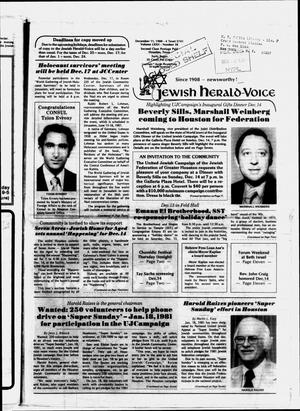 Primary view of object titled 'Jewish Herald-Voice (Houston, Tex.), Vol. 72, No. 38, Ed. 1 Thursday, December 11, 1980'.