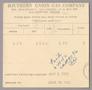 Text: Southern Union Gas Company Monthly Statement (2504 AVE O): July 1952
